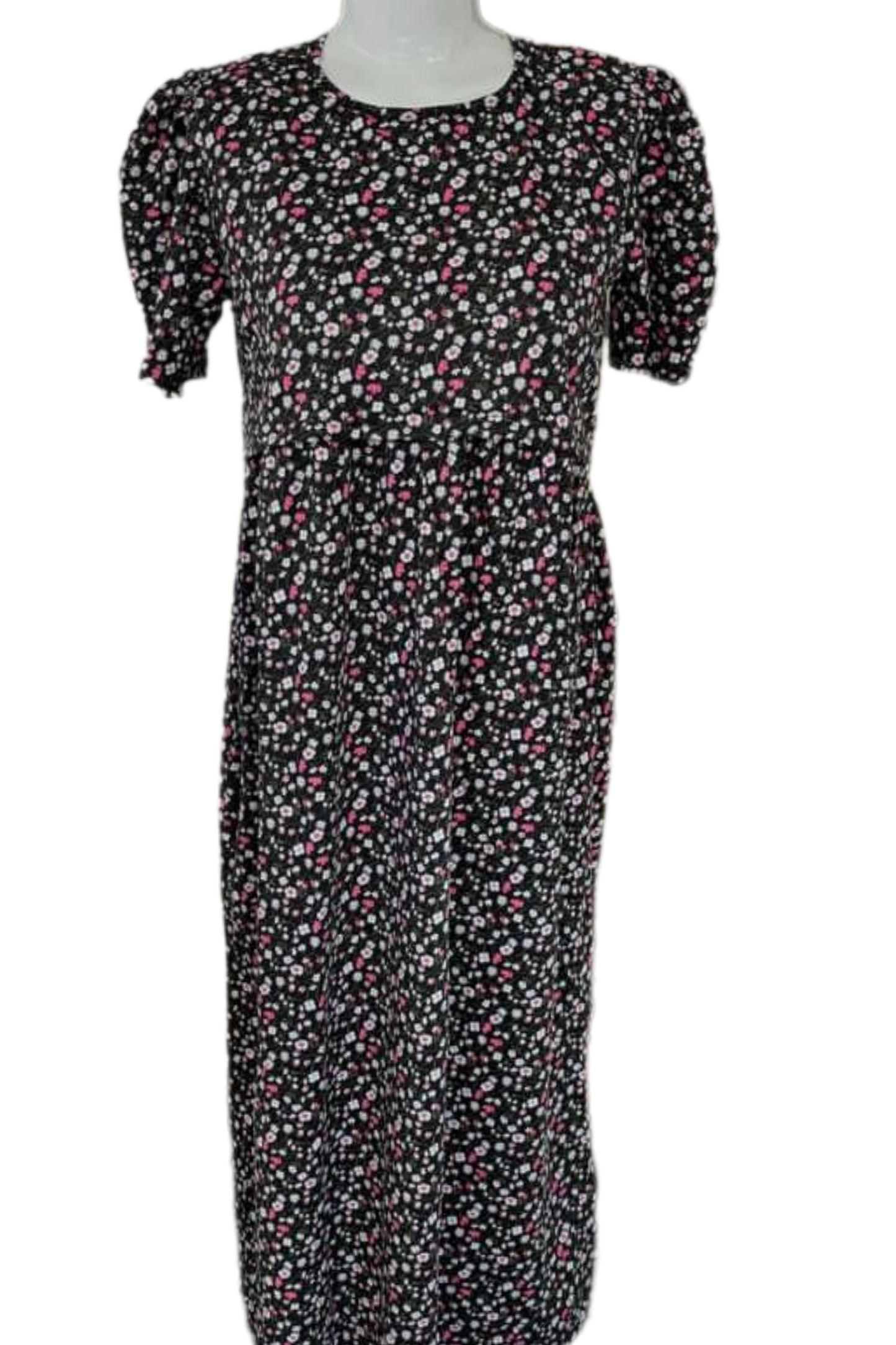 Black Flowers Maternity & Feeding maxi