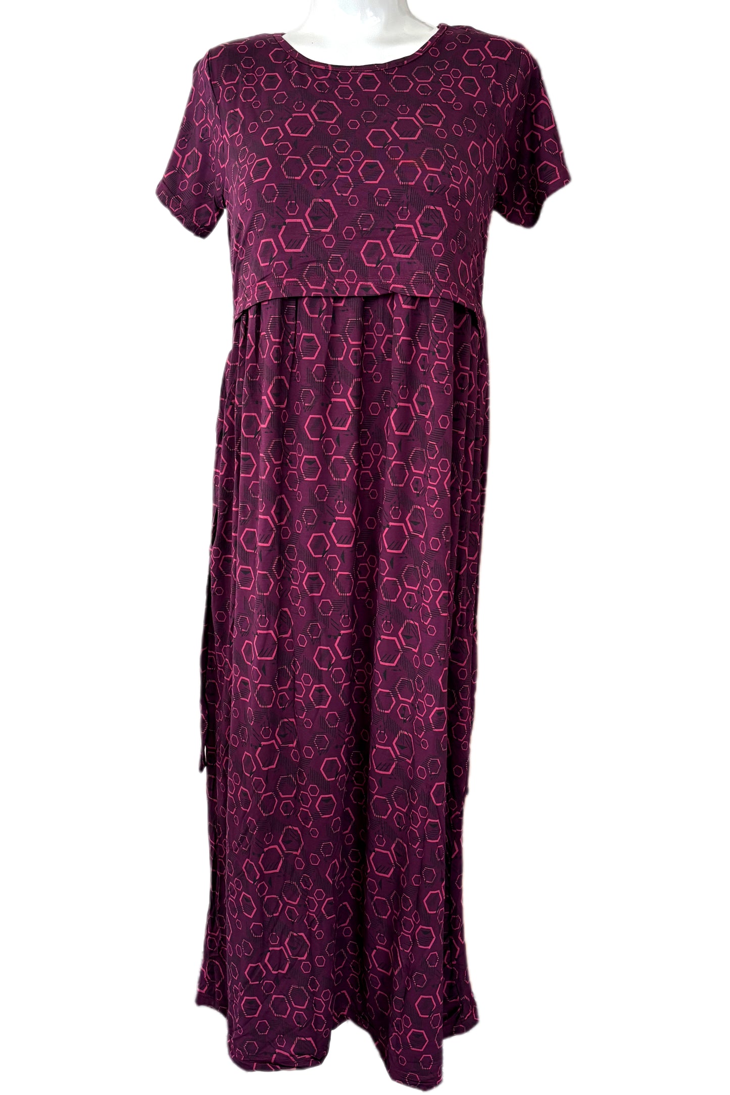 Wine Hexagon Maternity & Feeding maxi