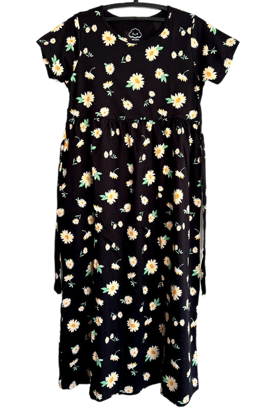 Black flowers Casual maxi