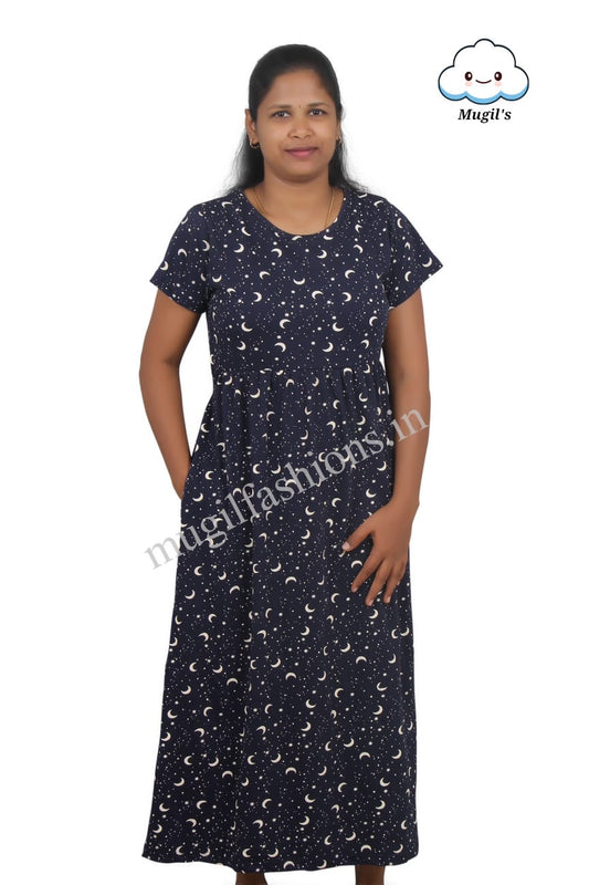 Dark Navy moon Casual maxi